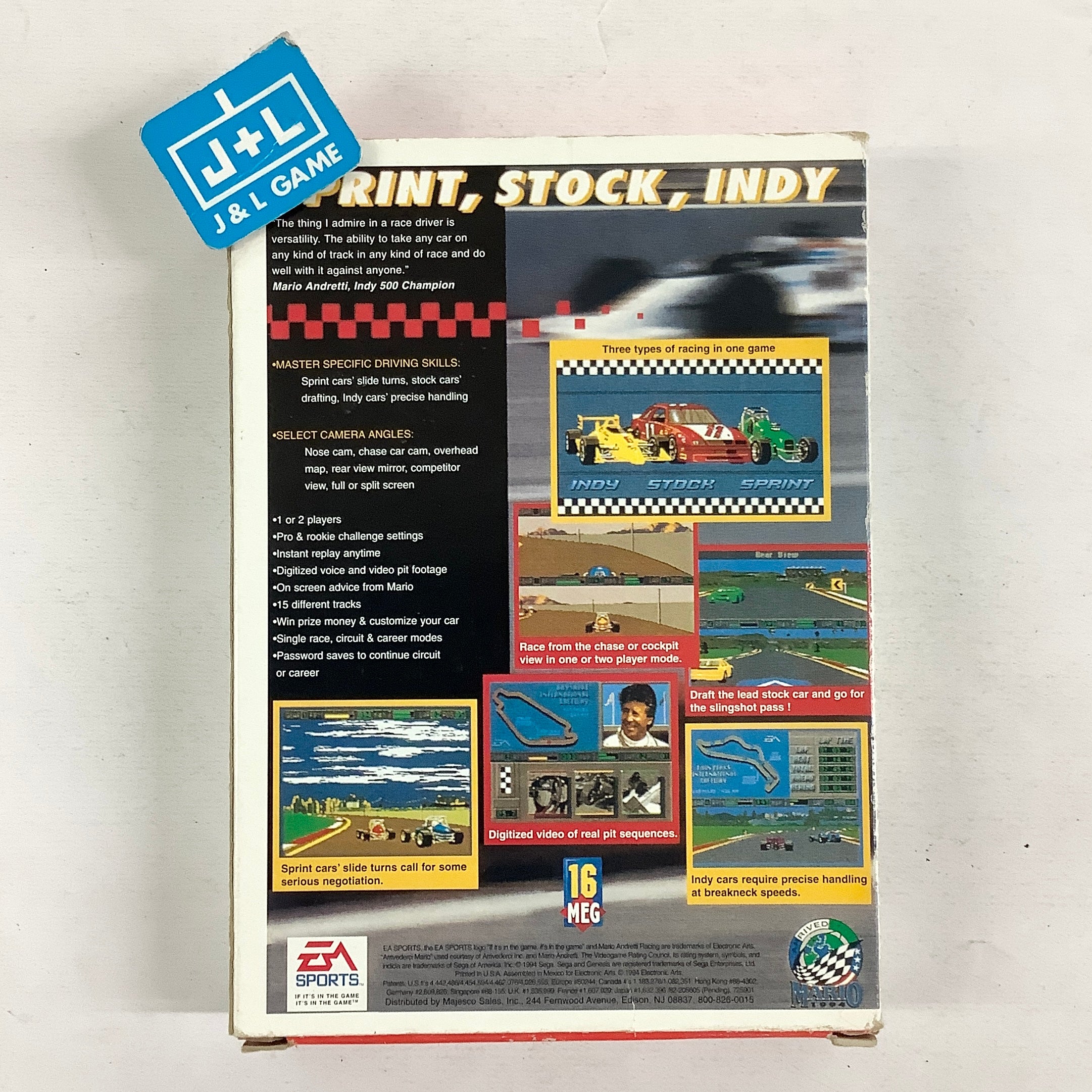 Mario Andretti Racing (PaperBox) - (SG) SEGA Genesis [Pre-Owned] Video Games EA Sports