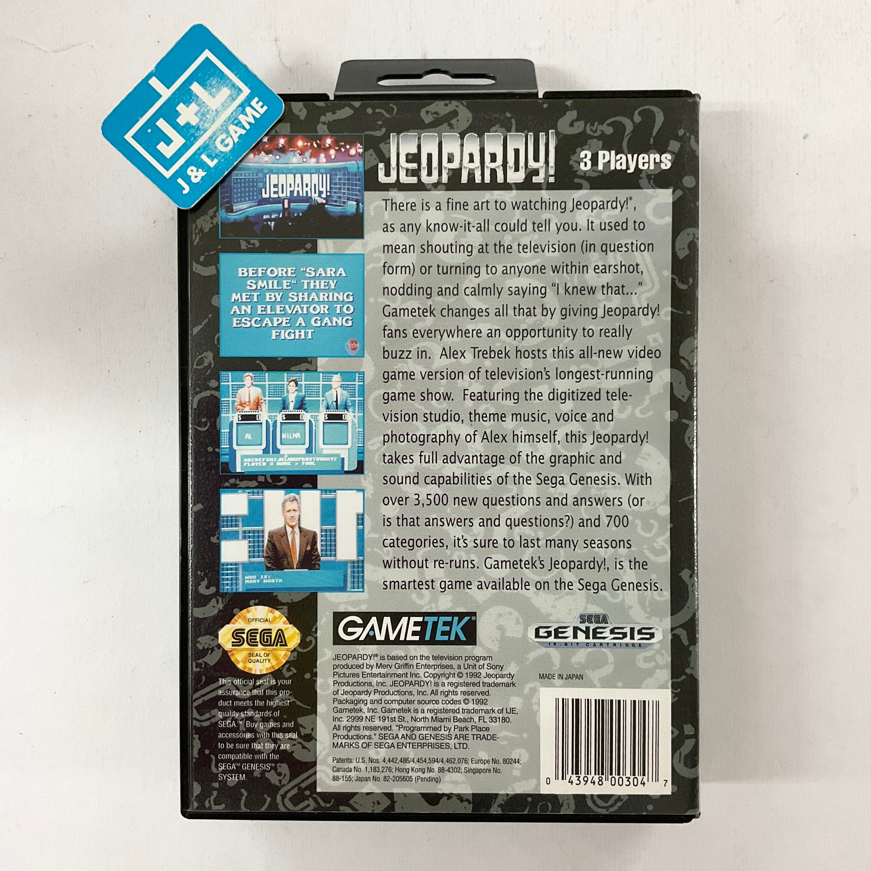 Jeopardy! - (SG) SEGA Genesis [Pre-Owned] Video Games GameTek   