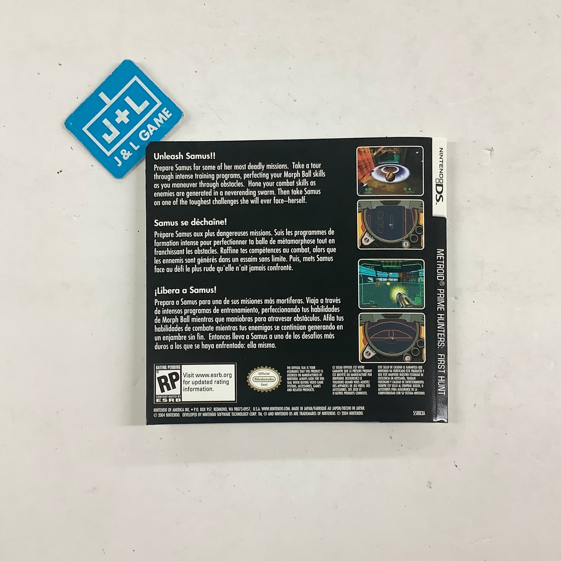 Nintendo DS Console (Platinum Silver with Metroid Prime Hunters Demo) - (NDS) Nintendo DS [Pre-Owned]