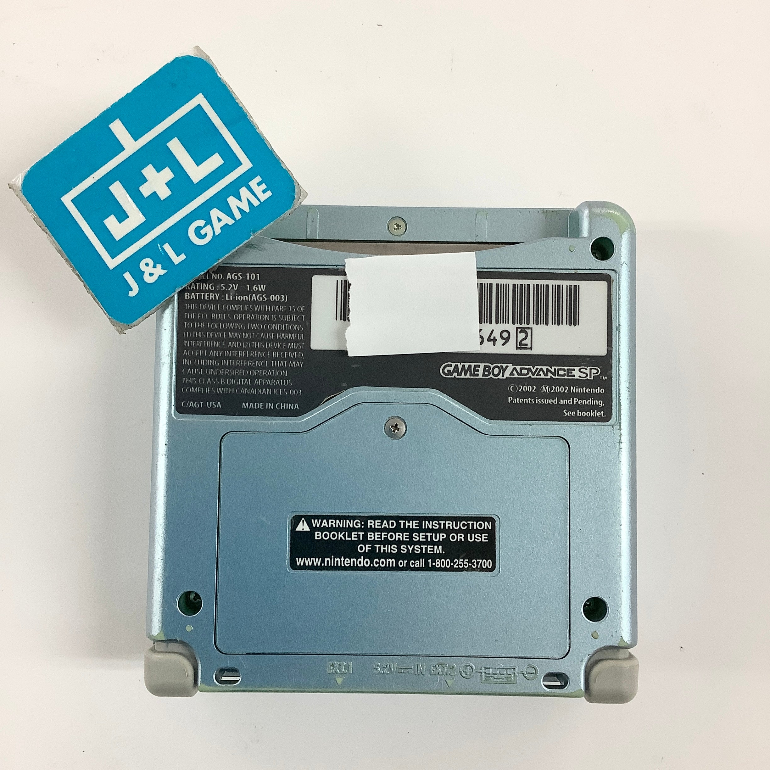 Nintendo Game Boy Advance SP Console AGS - 101 (Pearl Blue) - (GBA) Game Boy Advance SP [Pre-Owned]