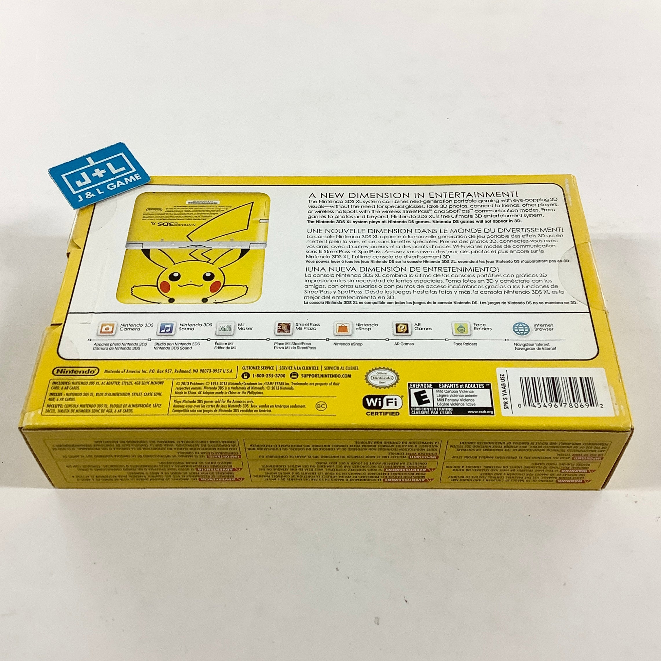 Nintendo 3DS XL Console (Yellow Pikachu Edition) - Nintendo 3DS Consoles Nintendo