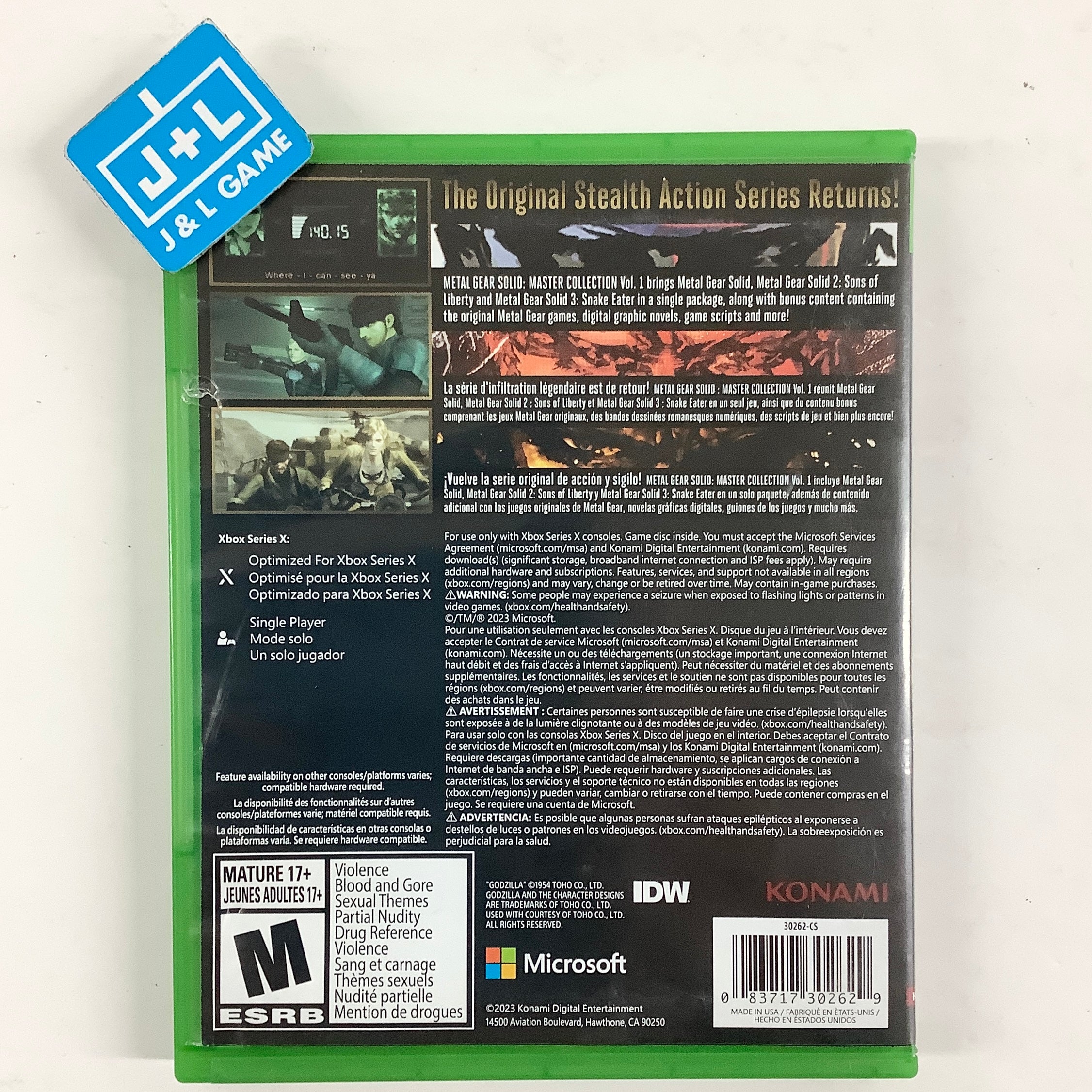 Metal Gear Solid: Master Collection Vol.1 - (XSX) Xbox Series X [Pre-Owned] Video Games Konami