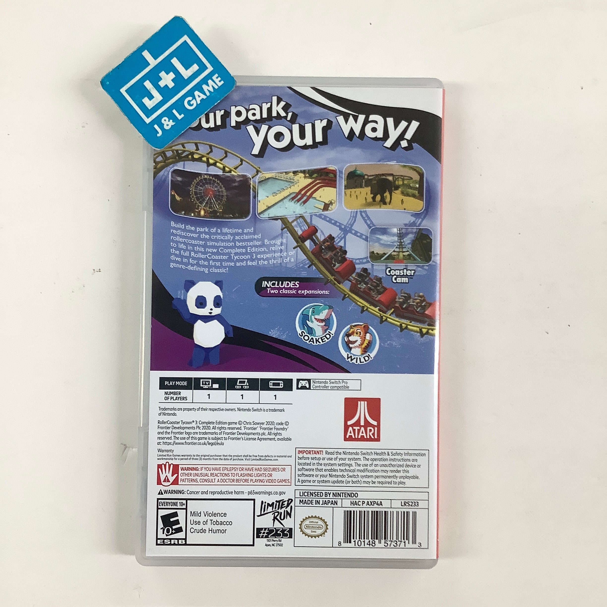 RollerCoaster Tycoon 3: Complete Edition (Limited Run #233) - (NSW) Nintendo Switch [Pre-Owned] Video Games Limited Run