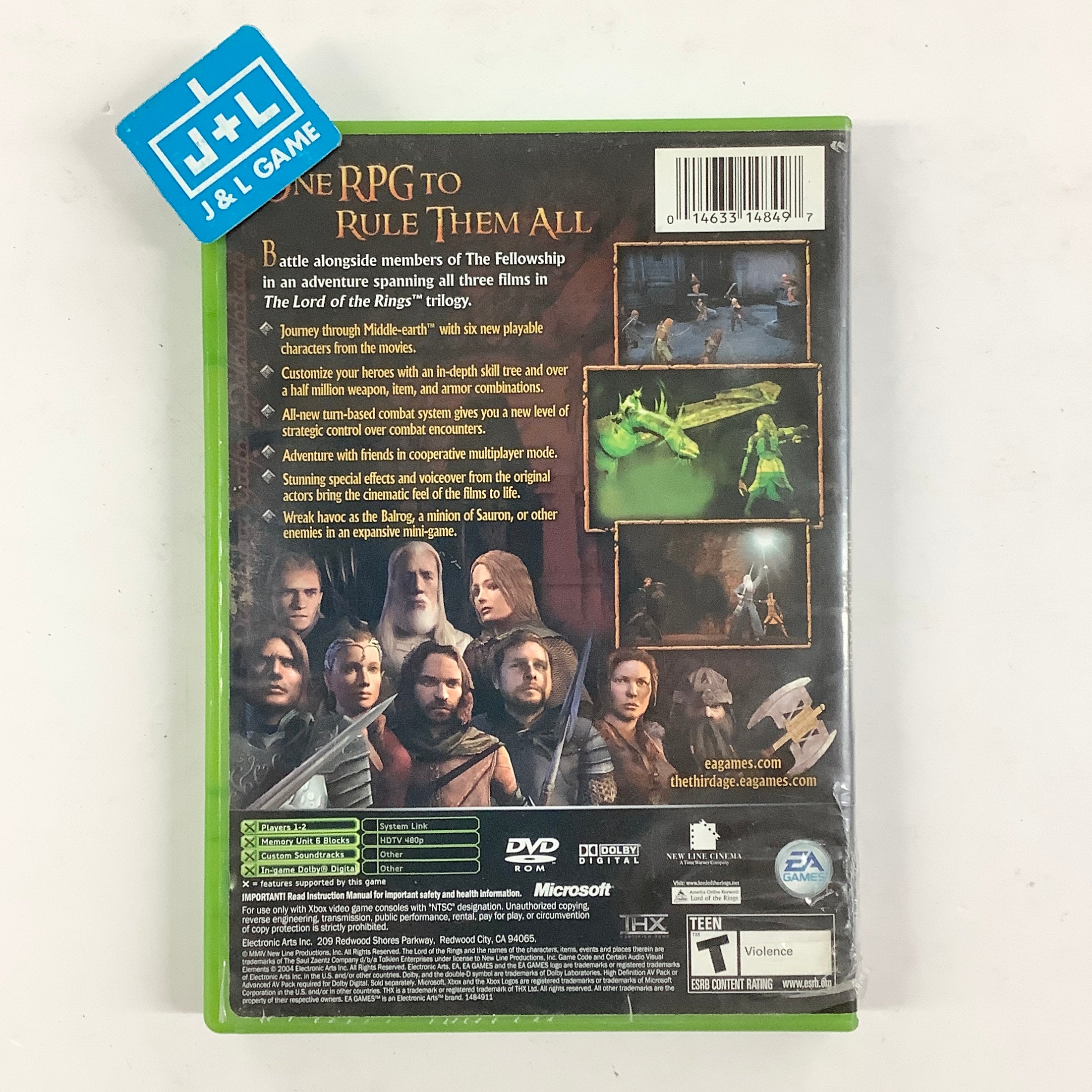 The Lord of the Rings: The Third Age - (XB) Xbox [Pre-Owned] Video Games EA Games