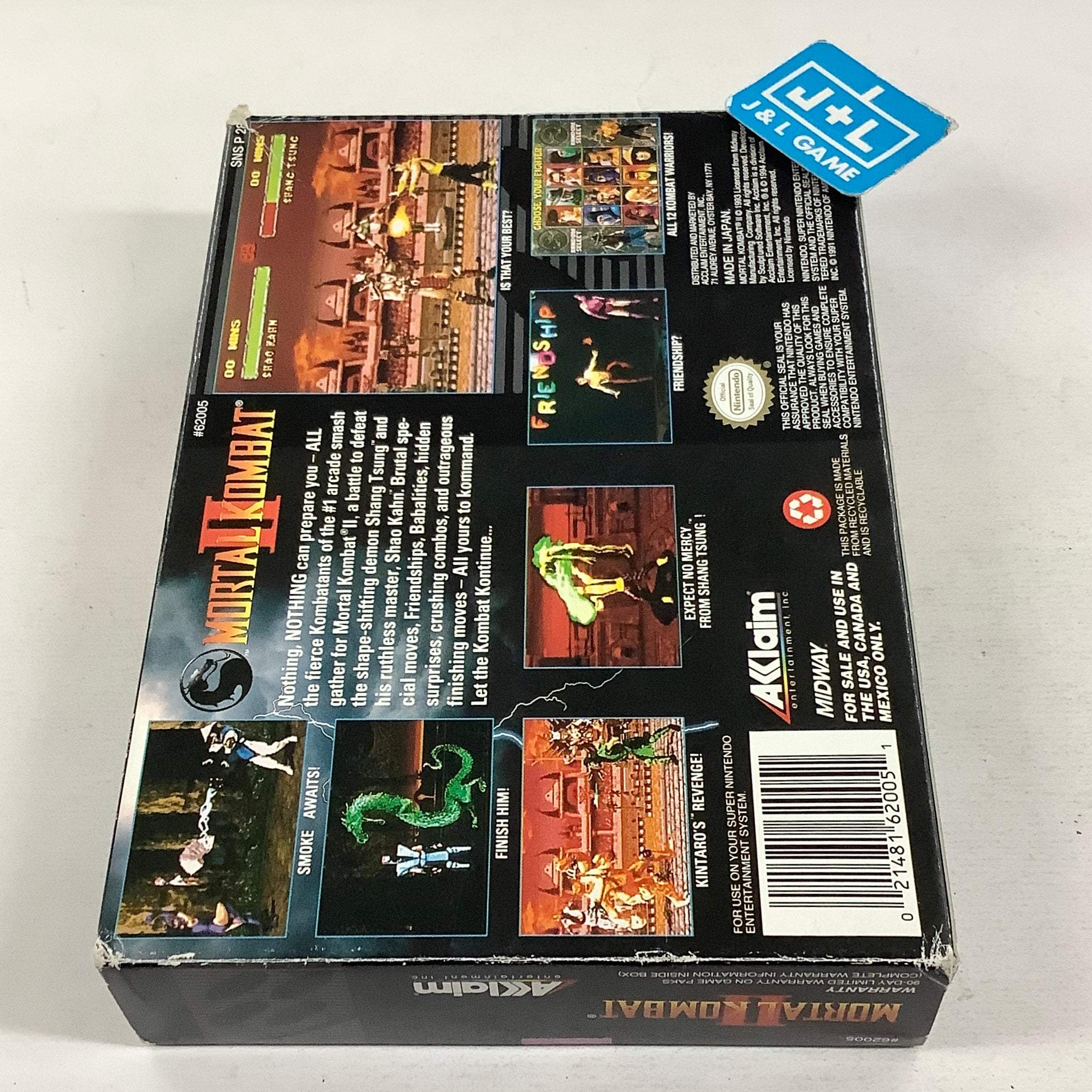 Mortal Kombat II - (SNES) Super Nintendo [Pre-Owned] Video Games Acclaim
