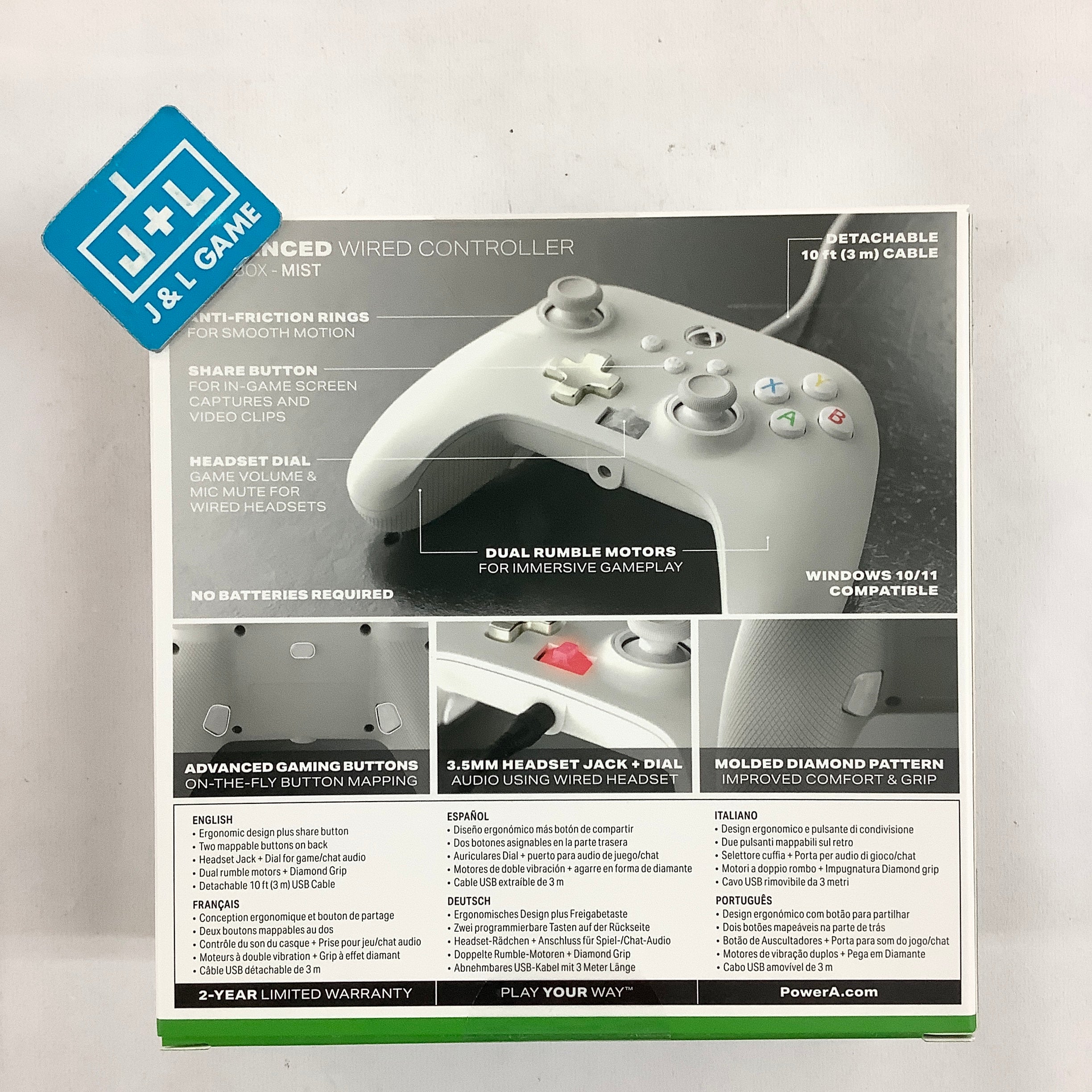 PowerA Enhanced Wired Controller (Mist) - (XSX) Xbox Series X Accessories PowerA