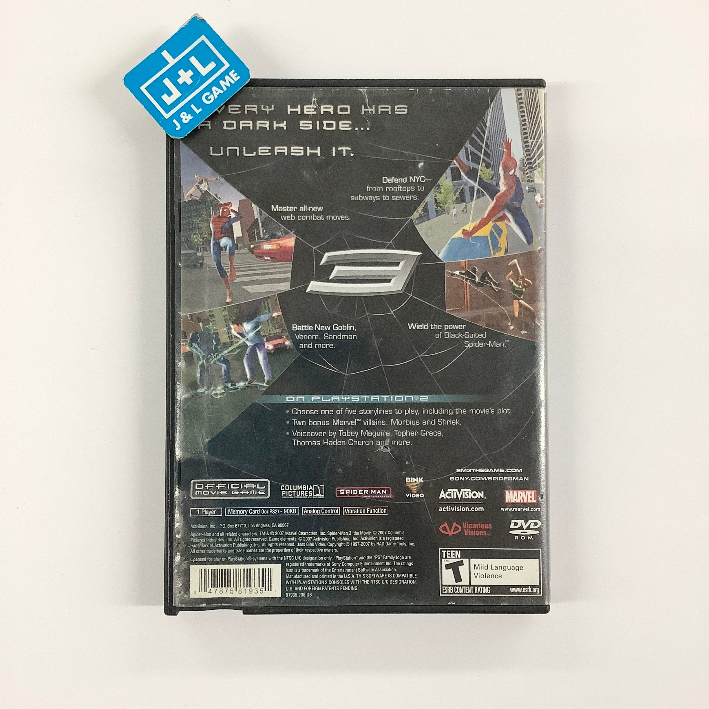 Spider-Man 3 - (PS2) PlayStation 2 [Pre-Owned] Video Games Activision