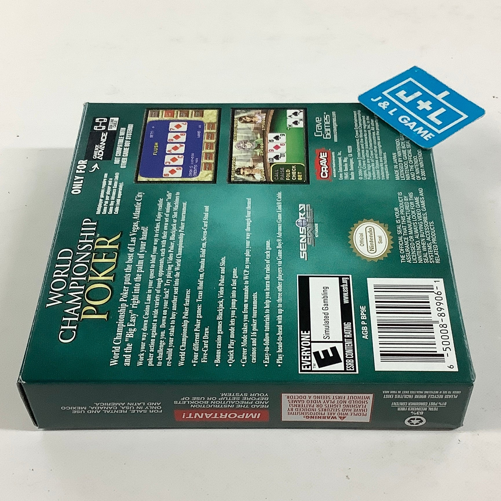 World Championship Poker - (GBA) Game Boy Advance [Pre-Owned] Video Games Crave