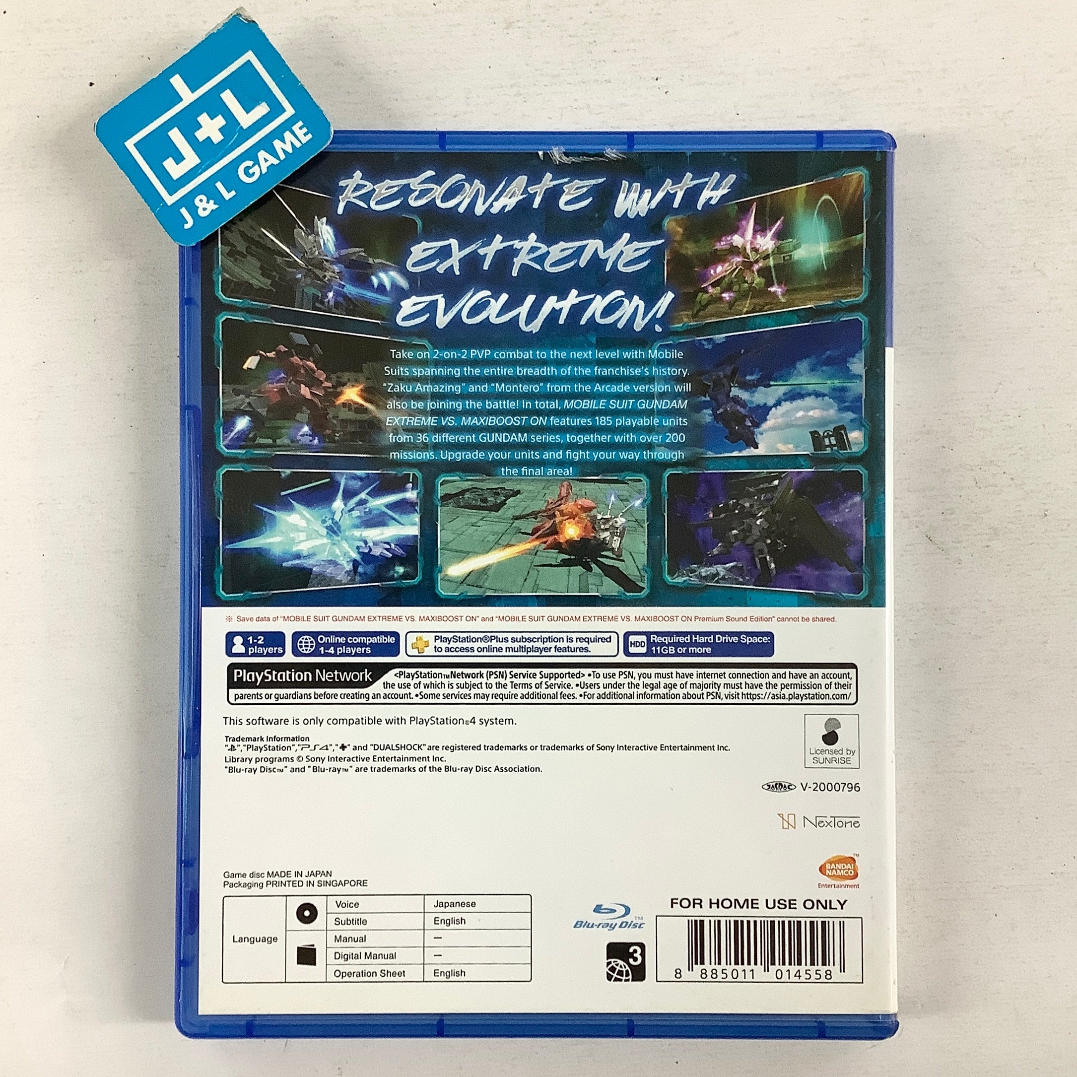 Mobile Suit Gundam: Extreme VS. MaxiBoost ON - (PS4) PlayStation 4 [Pre-Owned] (Japanese Import) Video Games BANDAI NAMCO Entertainment