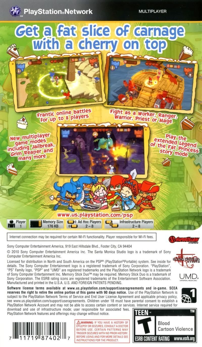 Fat Princess: Fistful of Cake - Sony PSP Video Games SCEA