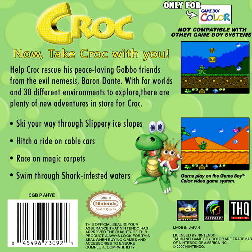 Croc - (GBC) Game Boy Color [Pre-Owned]