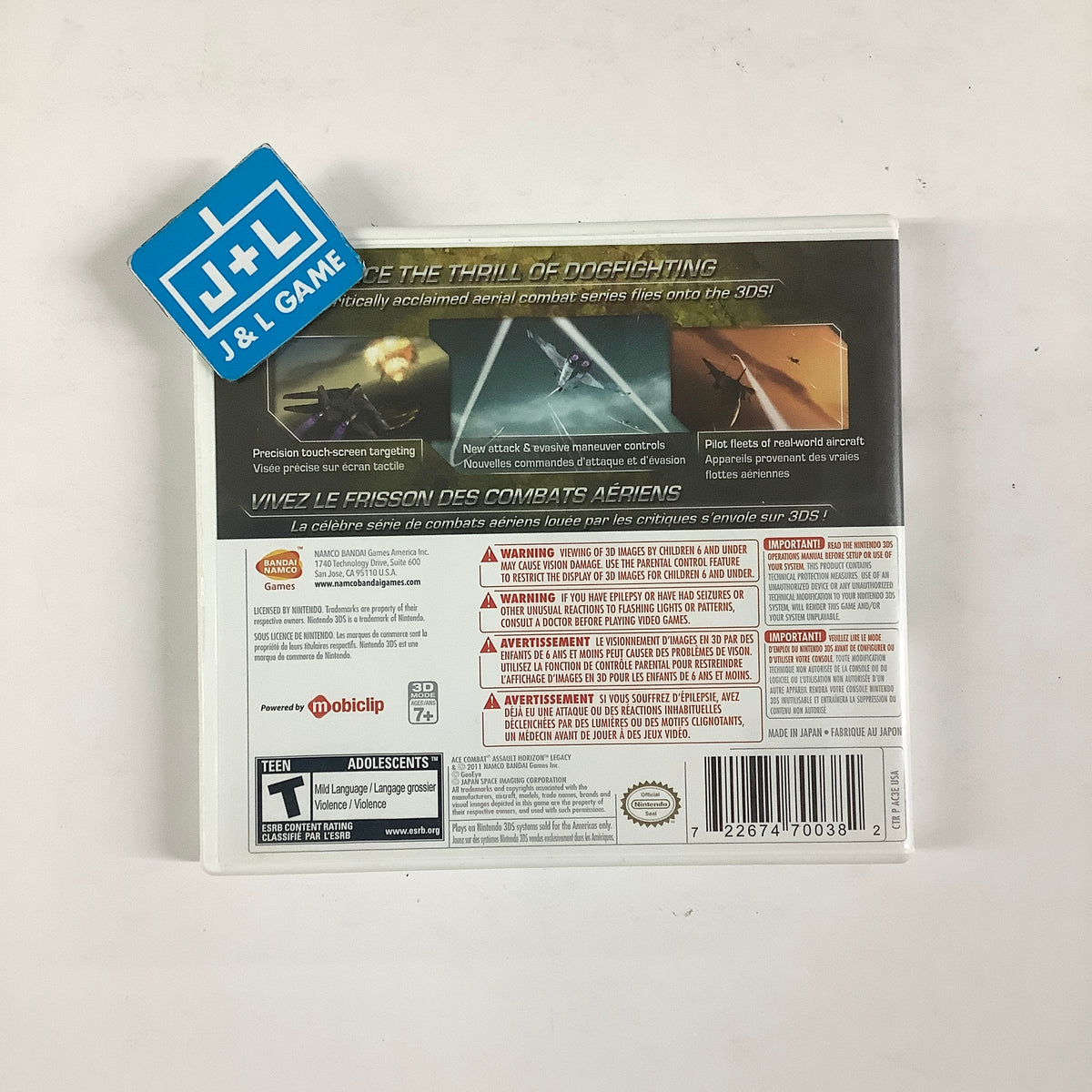 Ace Combat Assault Horizon Legacy - Nintendo 3DS [Pre-Owned]