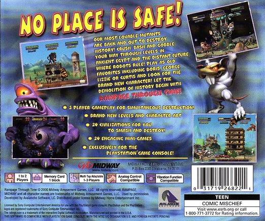 Rampage Through Time - (PS1) PlayStation 1 [Pre-Owned] Video Games Midway
