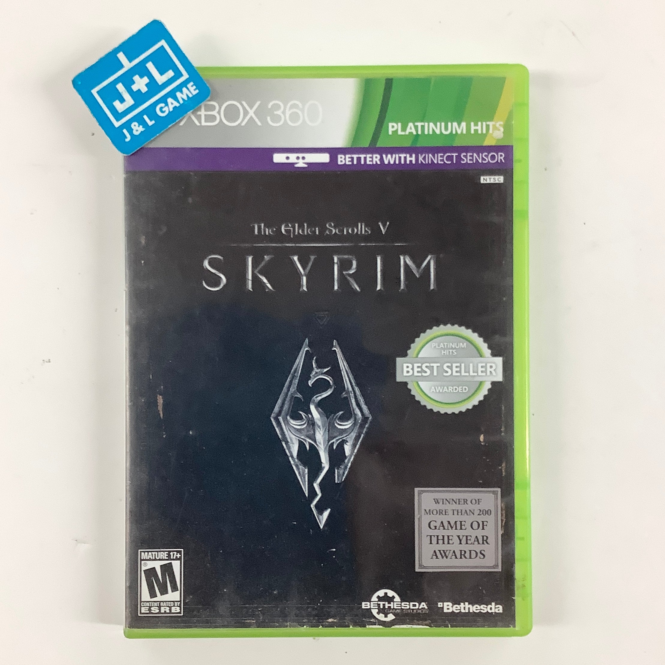 The Elder Scrolls V: Skyrim (Platinum Hits) - Xbox 360 [Pre-Owned] Video Games Bethesda Softworks