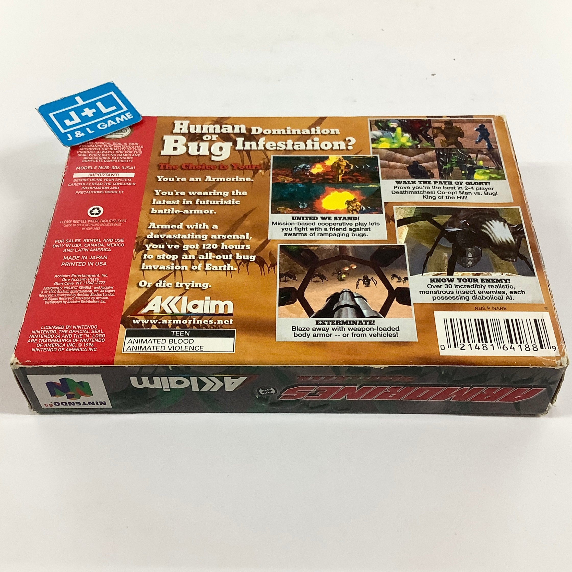 Armorines: Project S.W.A.R.M. - (N64) Nintendo 64 [Pre-Owned]