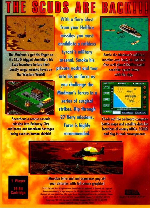 Desert Strike - (SG) Sega Genesis [Pre-Owned] Video Games Electronic Arts   