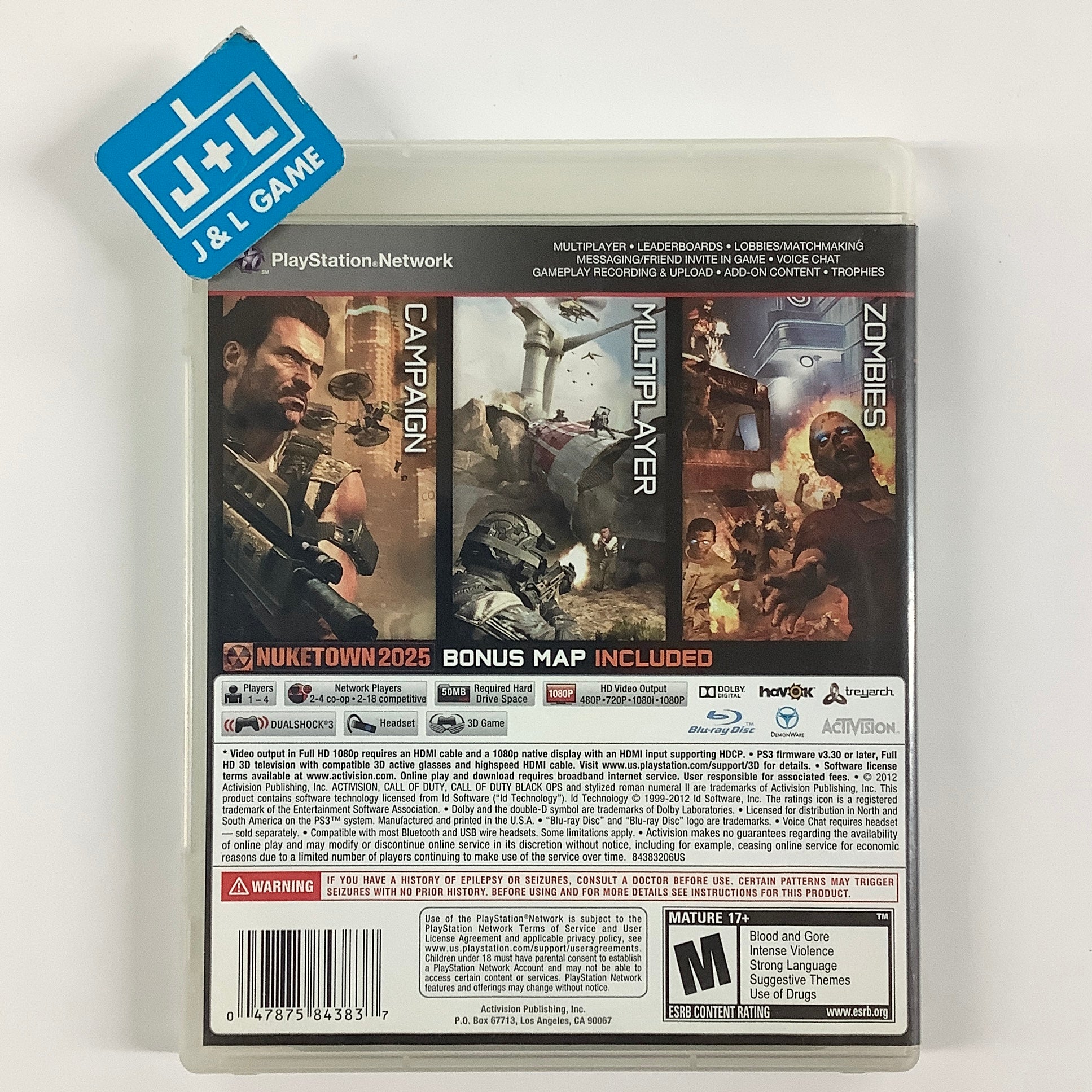 Call of Duty: Black Ops II - (PS3) PlayStation 3 [Pre-Owned] Video Games ACTIVISION