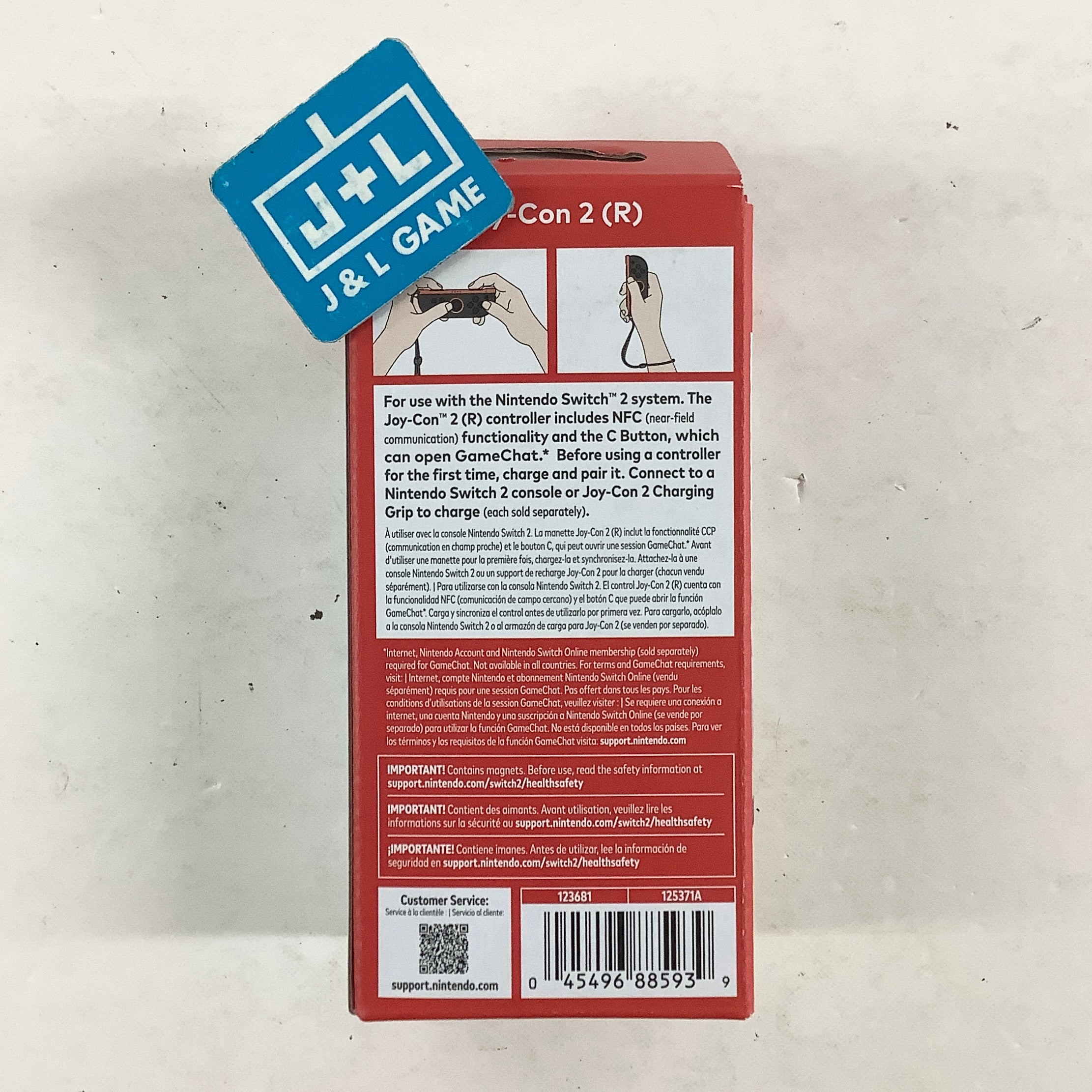 Nintendo Switch Joy-Con 2 (R) Light Red - (NS2) Nintendo Switch 2 ACCESSORIES Nintendo