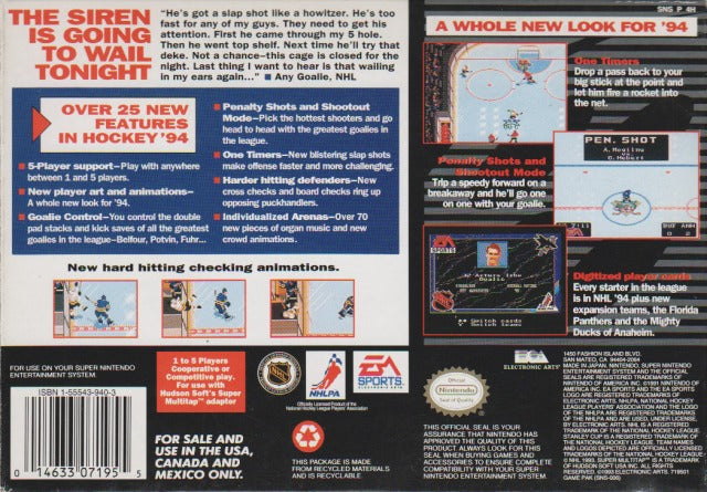NHL 94 - (SNES) Super Nintendo [Pre-Owned] Video Games EA Sports