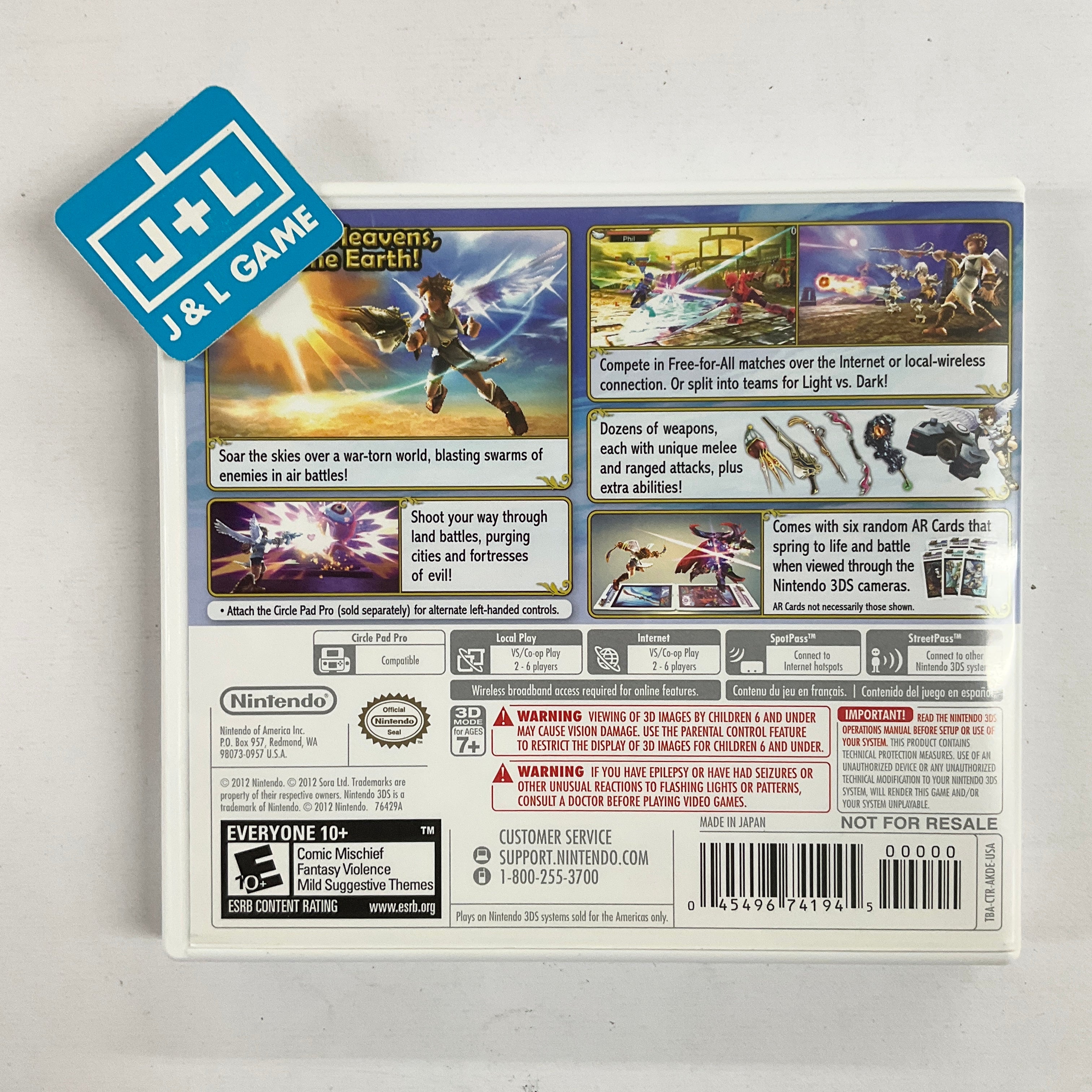 Kid Icarus Uprising - Nintendo 3DS [Pre-Owned] Video Games Erectogen   