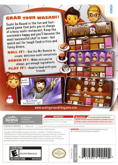 Sushi Go-Round - Nintendo Wii [Pre-Owned] Video Games SouthPeak Games