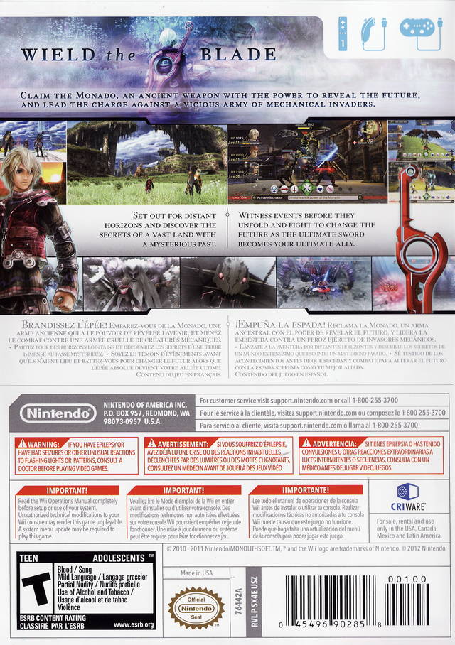 Xenoblade Chronicles - Nintendo Wii Video Games Nintendo   
