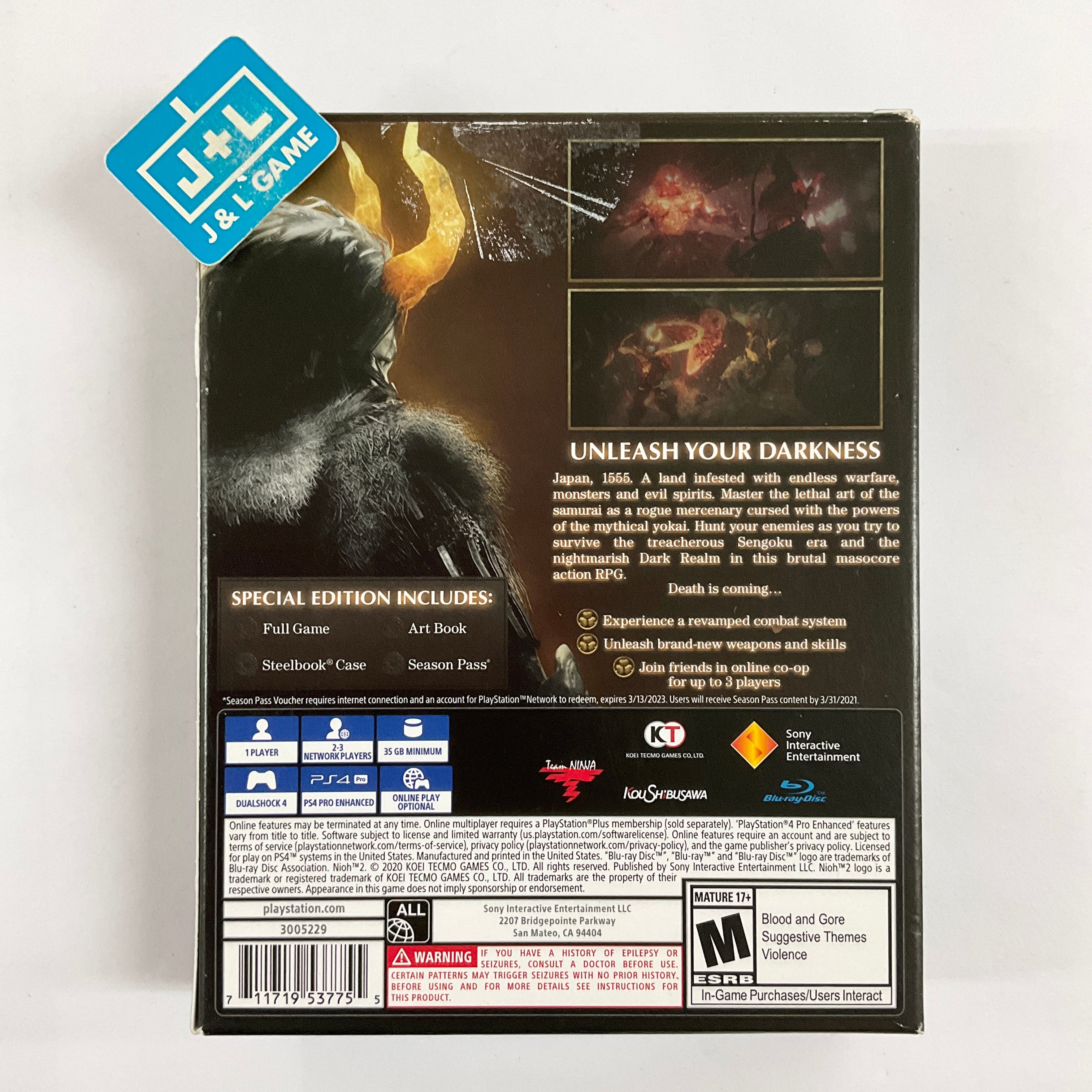 Nioh 2 (Special Edition) - (PS4) PlayStation 4 [Pre-Owned] Video Games Koei Tecmo Games   