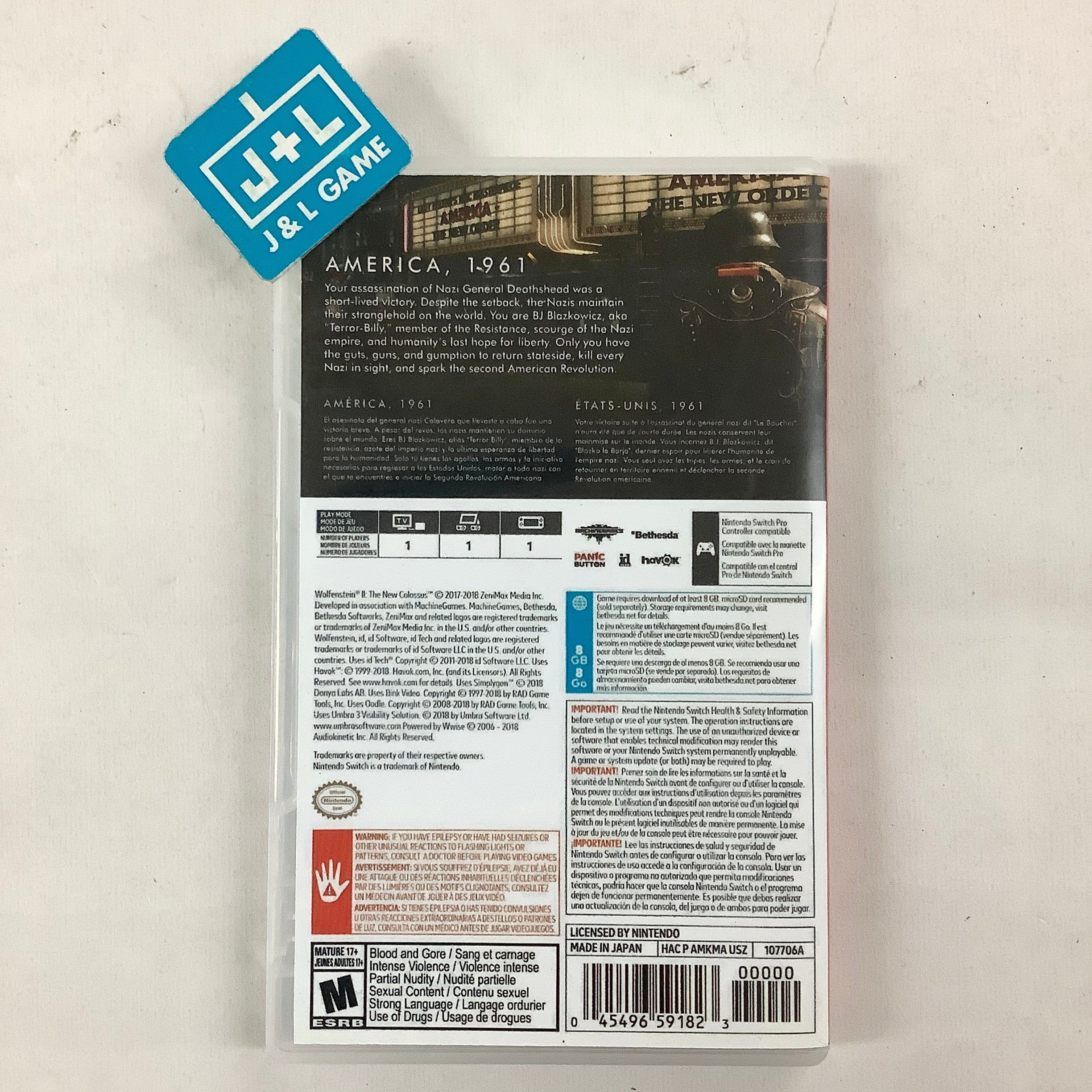 Wolfenstein II: The New Colossus - (NSW) Nintendo Switch [Pre-Owned] Video Games Nintendo