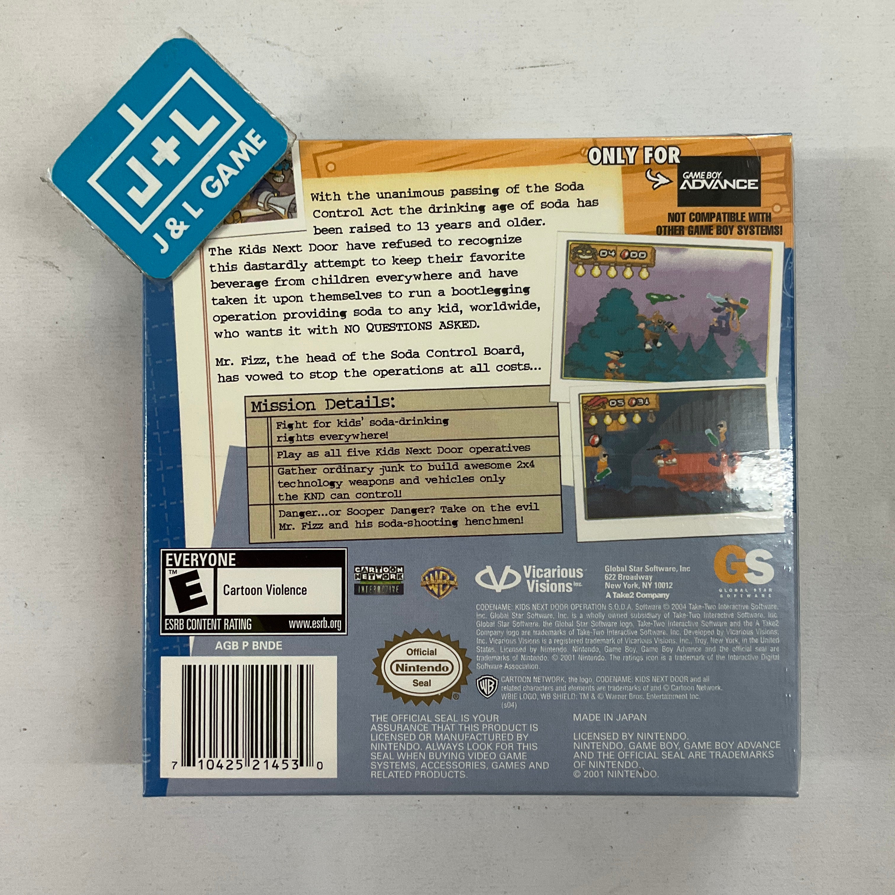 Codename: Kids Next Door: Operation S.O.D.A. - (GBA) Game Boy Advance Video Games Global Star Software   