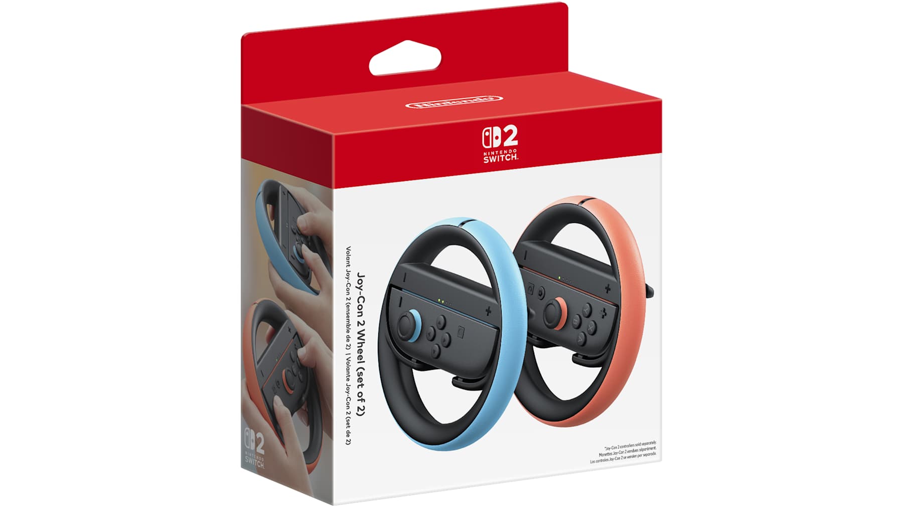 Nintendo Switch 2 Joy-Con 2 Wheel (Set of 2) (Blue/Red) - (NS2) Nintendo Switch 2 Accessories Nintendo