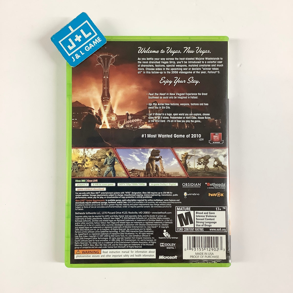 Fallout: New Vegas - Xbox 360 [Pre-Owned] Video Games Bethesda Softworks