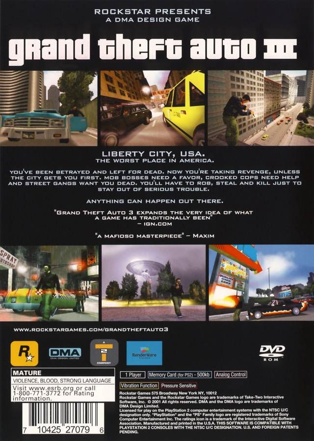 GRAND THEFT AUTO III GTA 3 (PS2 PlayStation 2) Complete With Manual and GRAND THEFT AUTO III GTA 3 (PS2 PlayStation 2) Complete With Manual and