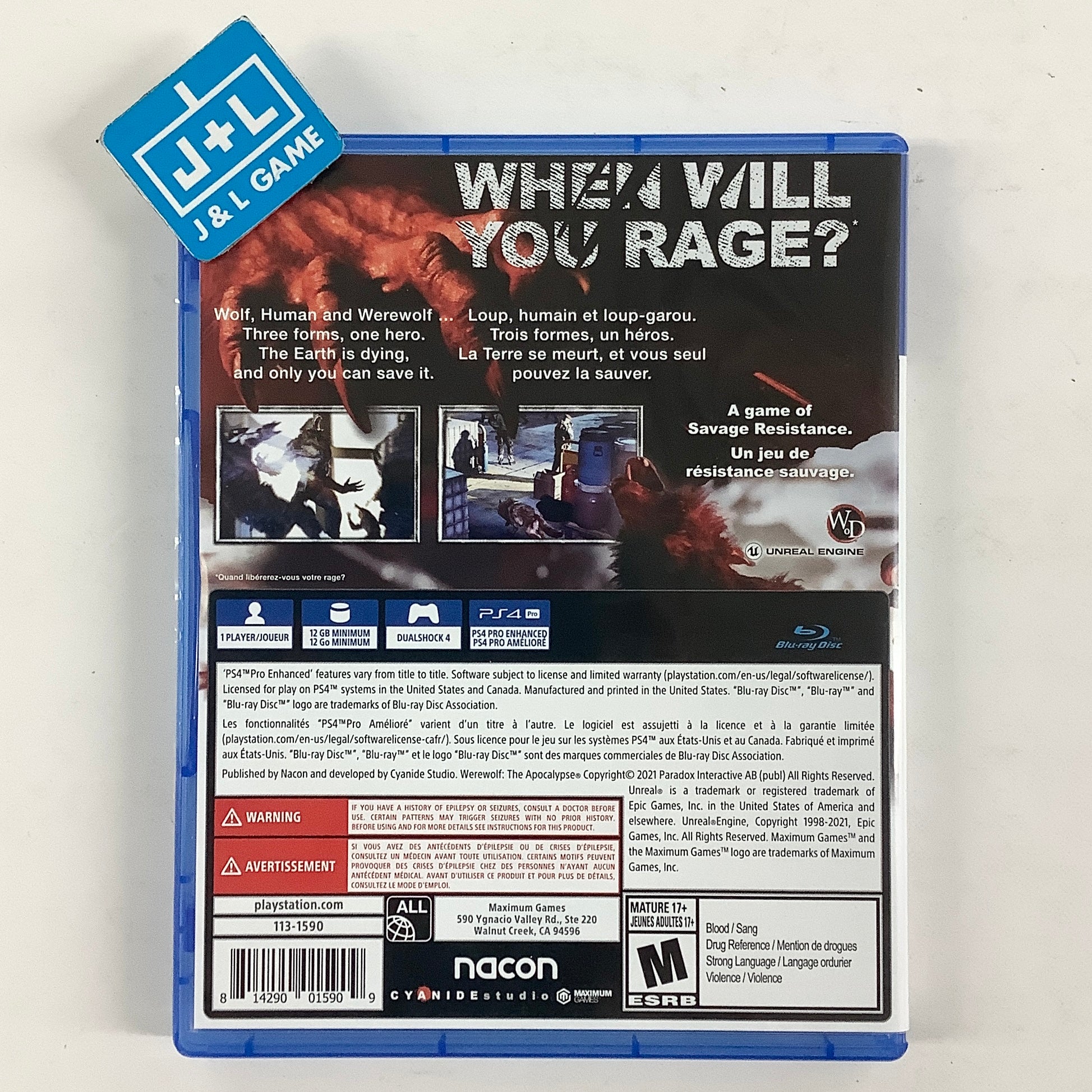 Werewolf: The Apocalypse - Earthblood - (PS4) PlayStation 4 [UNBOXING] Video Games Maximum Games