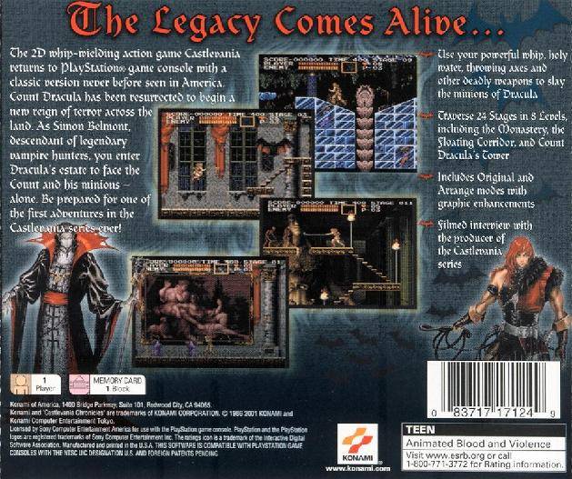 Castlevania Chronicles - (PS1) PlayStation 1 [Pre-Owned] Video Games Konami   