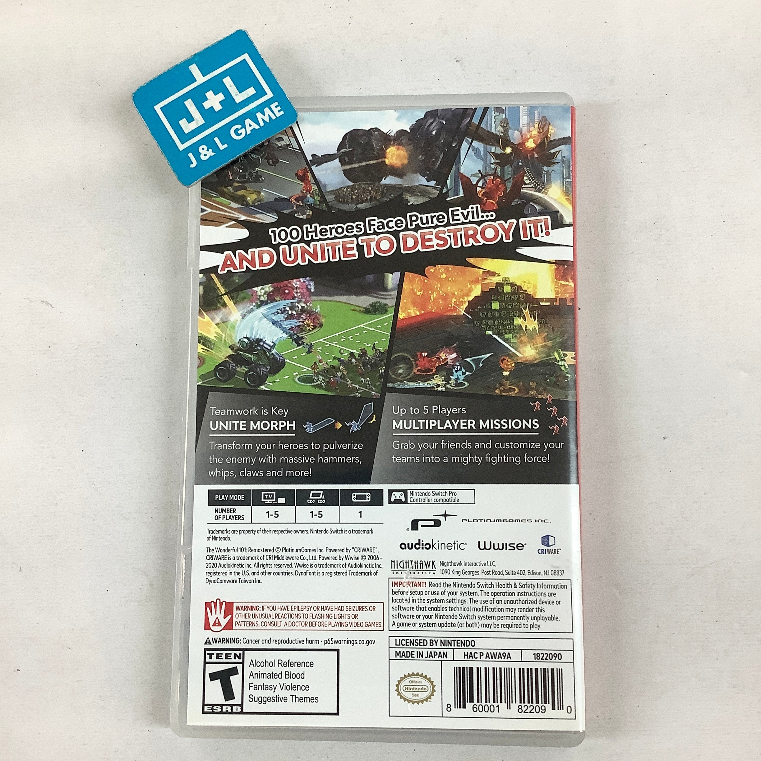 The Wonderful 101: Remastered - (NSW) Nintendo Switch [Pre-Owned] Video Games Nighthawk Interactive