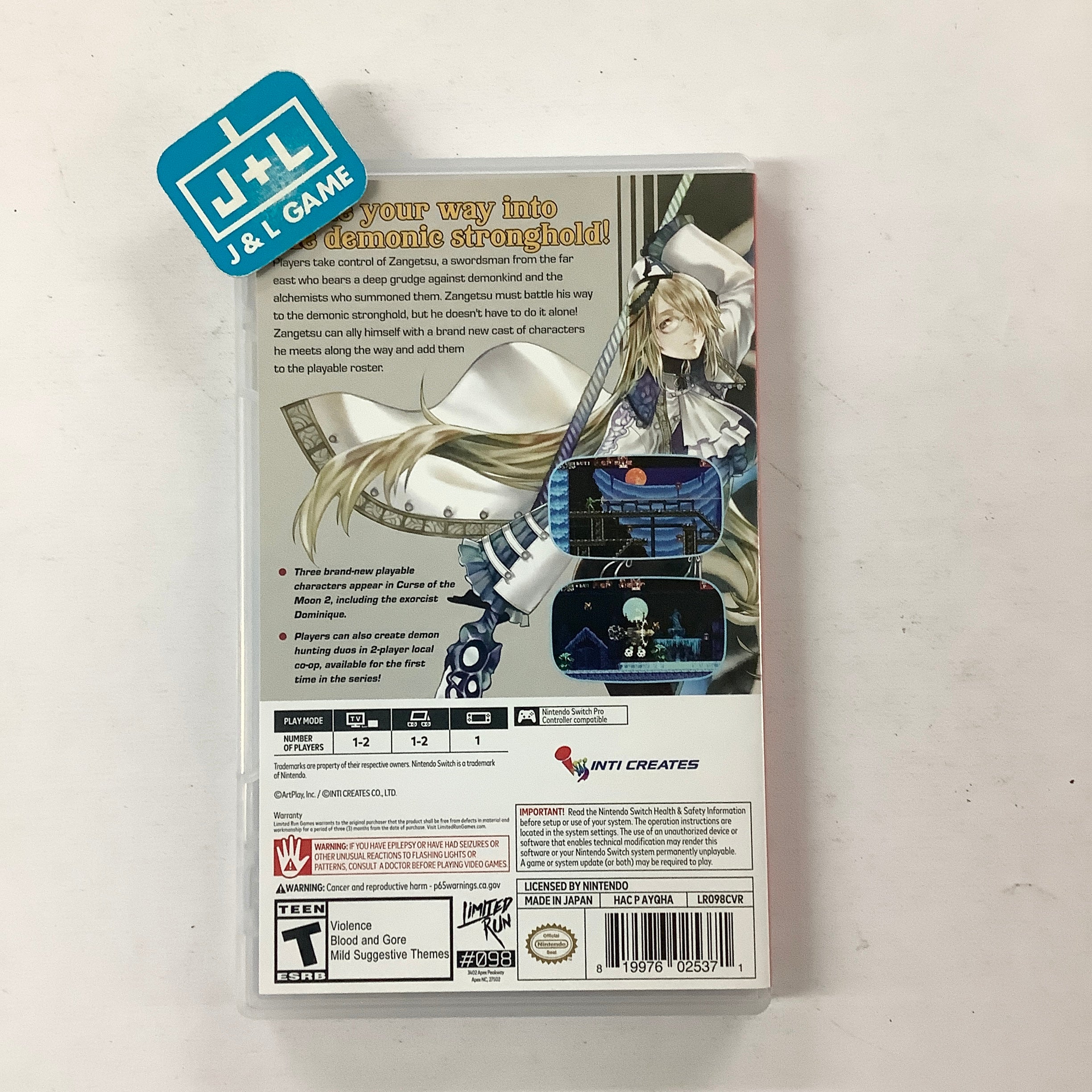 Bloodstained: Curse of the Moon 2 (Limited Run #098) - (NSW) Nintendo Switch [Pre-Owned] Video Games Limited Run Games   