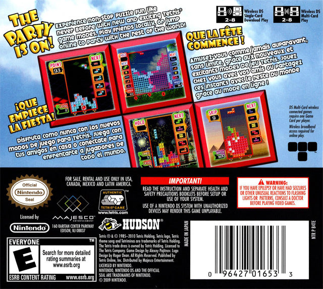Tetris Party Deluxe - (NDS) Nintendo DS Video Games Majesco   