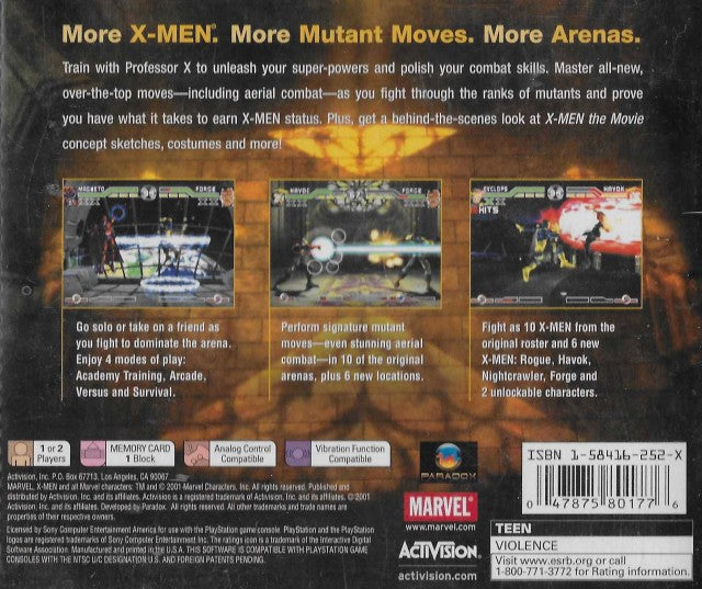 X-Men: Mutant Academy 2 - (PS1) PlayStation 1 [Pre-Owned] Video Games Activision