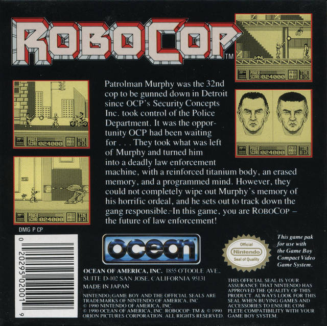 RoboCop Gameboy New Sealed 20295020019 | eBay