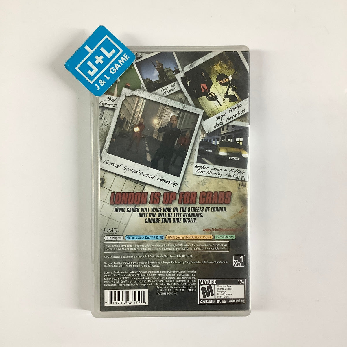 Gangs of London - SONY PSP [Pre-Owned] Video Games SCEA