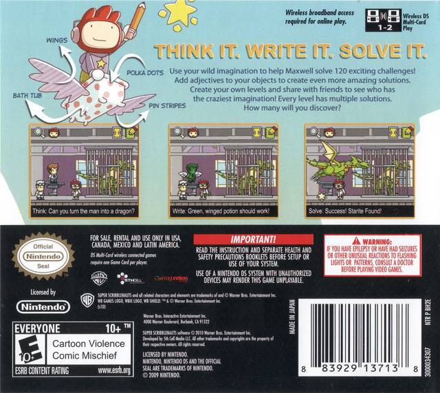 Super Scribblenauts - (NDS) Nintendo DS [Pre-Owned] Video Games Warner Bros. Interactive Entertainment   