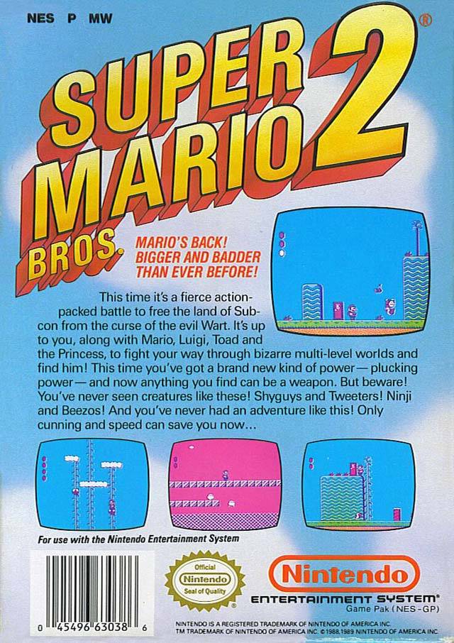 Super Mario Bros. 2 - (NES) Nintendo Entertainment System [Pre