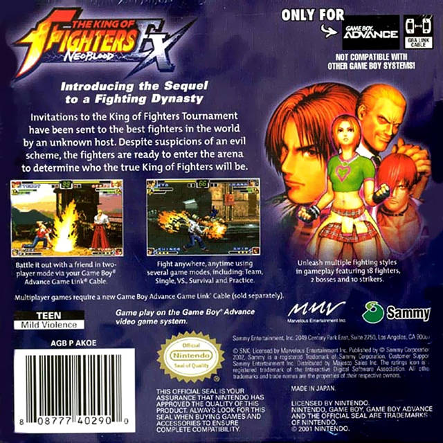 The King of Fighters EX: Neo Blood - (GBA) Game Boy Advance [Pre