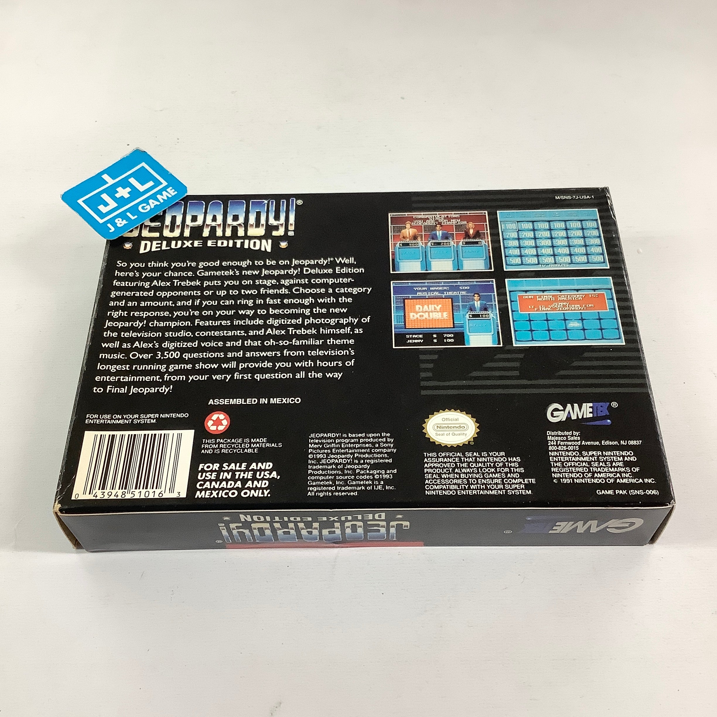Jeopardy! Deluxe Edition - (SNES) Super Nintendo [Pre-Owned] Video Games GameTek