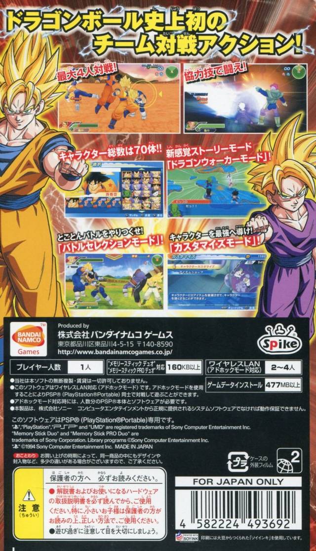 Dragon Ball Tag VS - Sony PSP [Pre-Owned] (Japanese Import) Video Games Namco Bandai Games