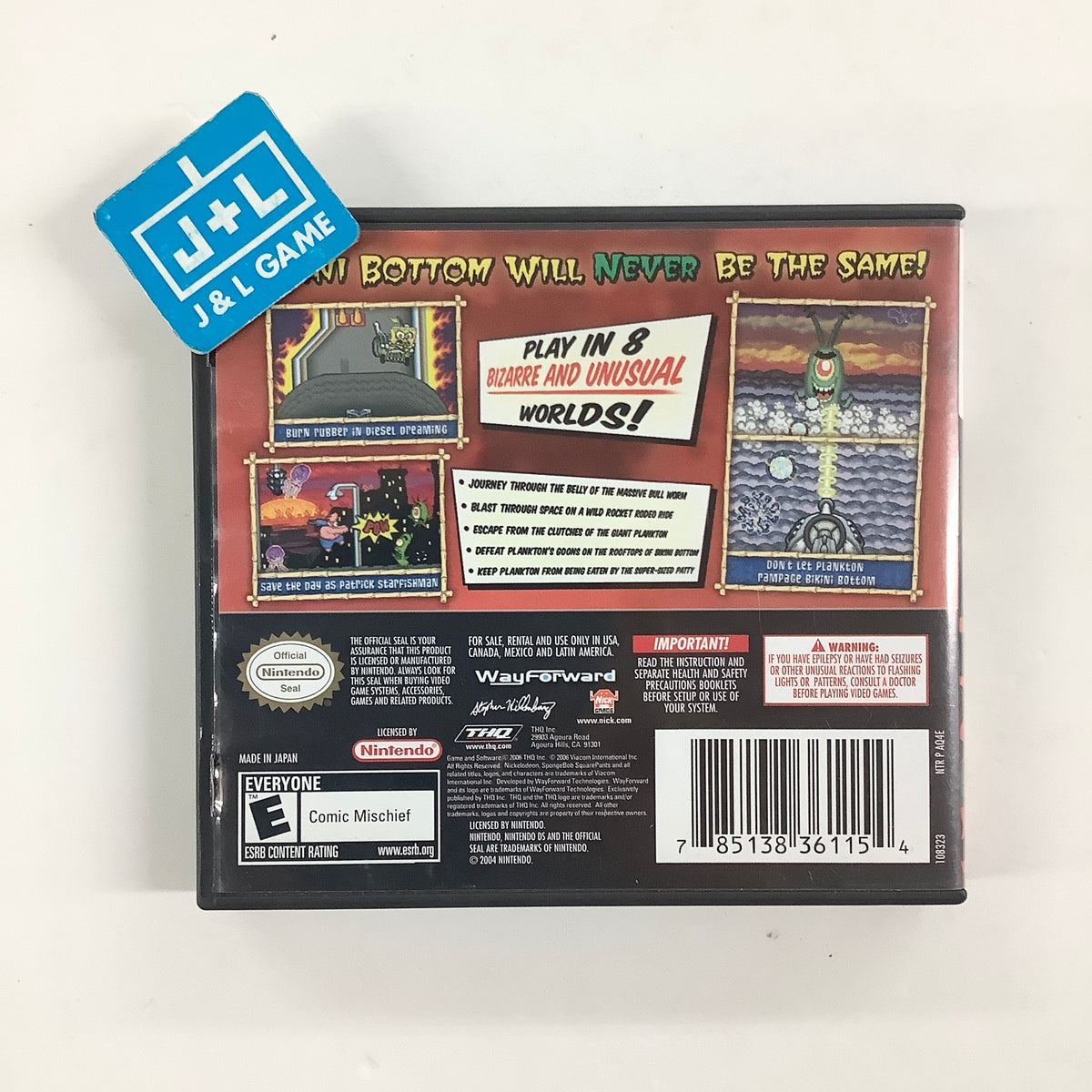 SpongeBob SquarePants: Creature from the Krusty Krab - (NDS) Nintendo DS [Pre-Owned] Video Games THQ
