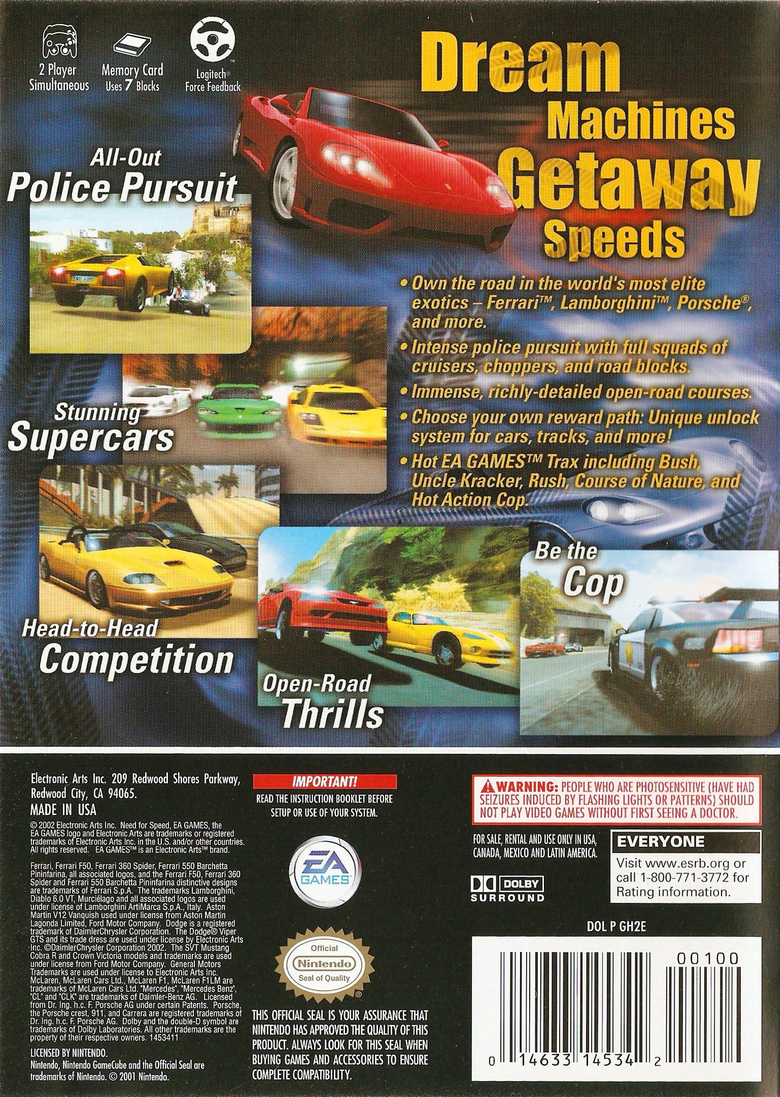 Need for Speed: Hot Pursuit 2 - (GC) GameCube [Pre-Owned Need for Speed: Hot Pursuit 2 - (GC) GameCube [Pre-Owned