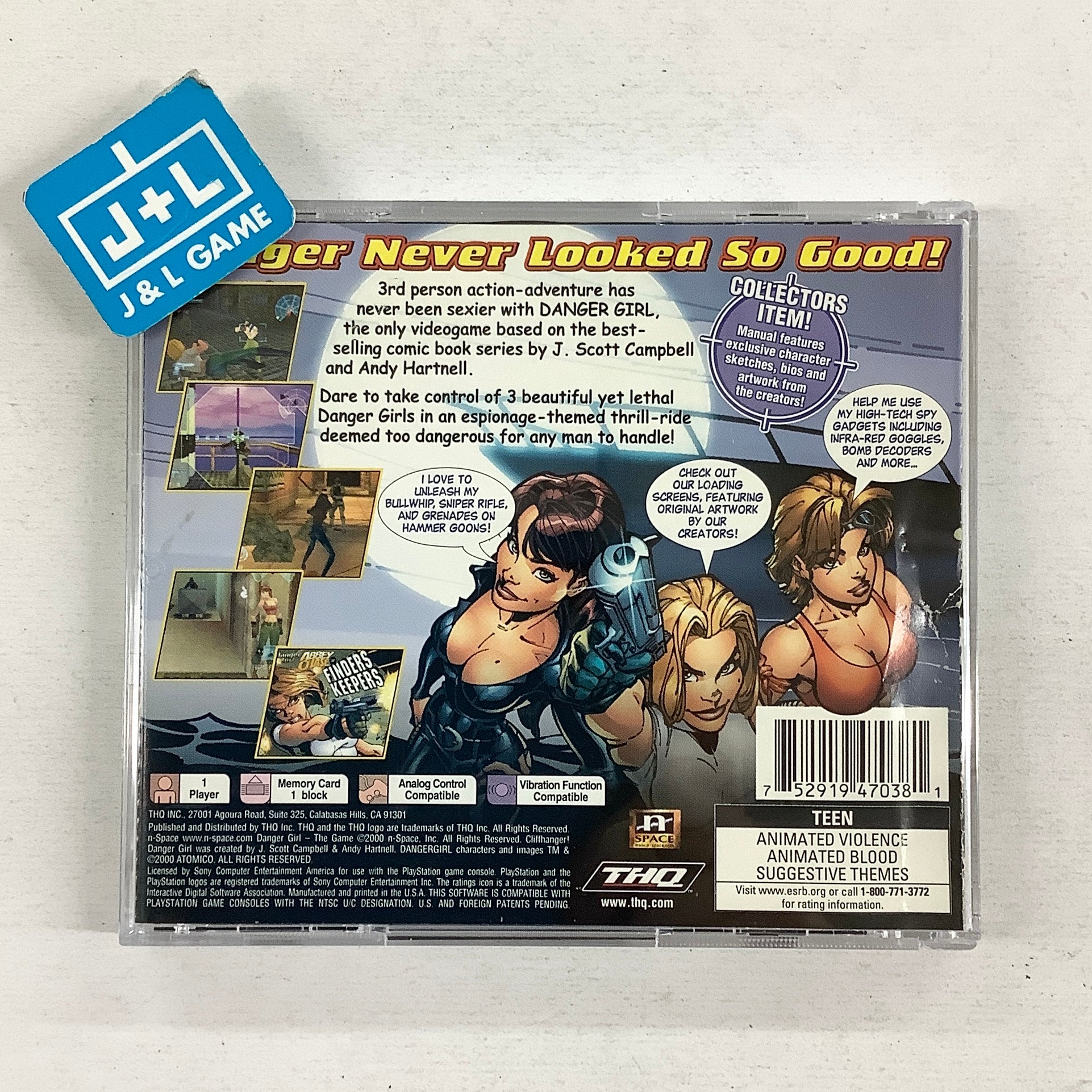 Danger Girl - (PS1) PlayStation 1 [Pre-Owned] Video Games THQ