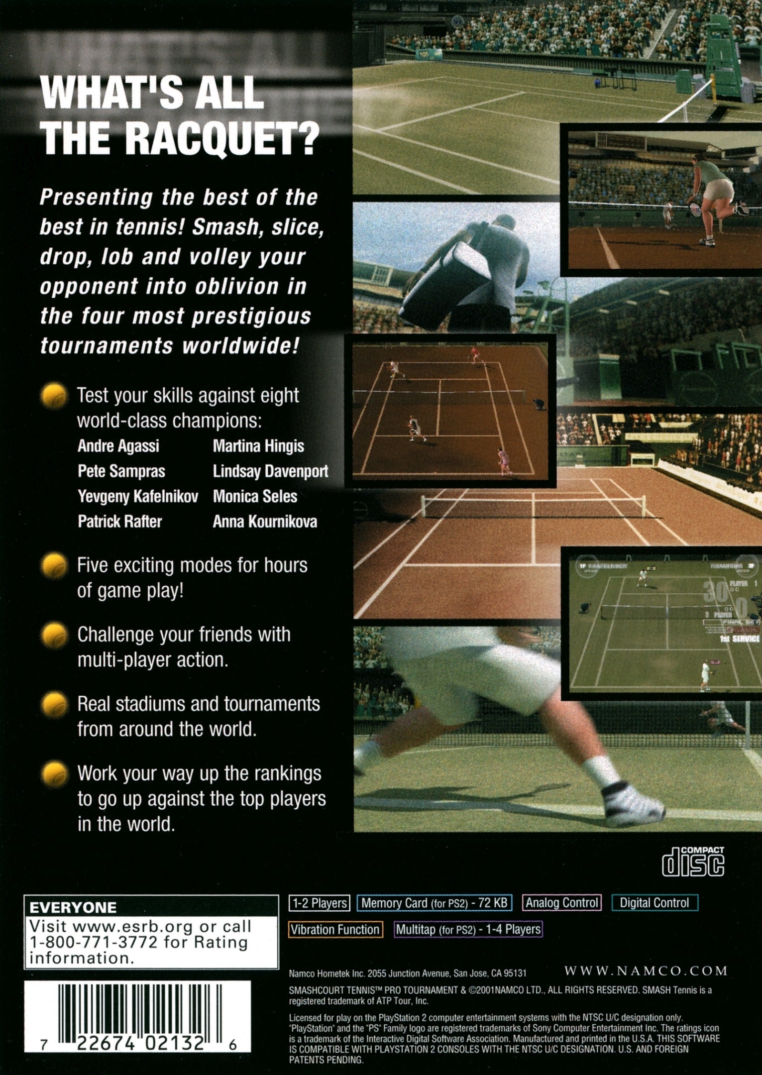 Smash Court Tennis Pro Tournament - (PS2) PlayStation 2 [Pre-Owned] Video Games Namco