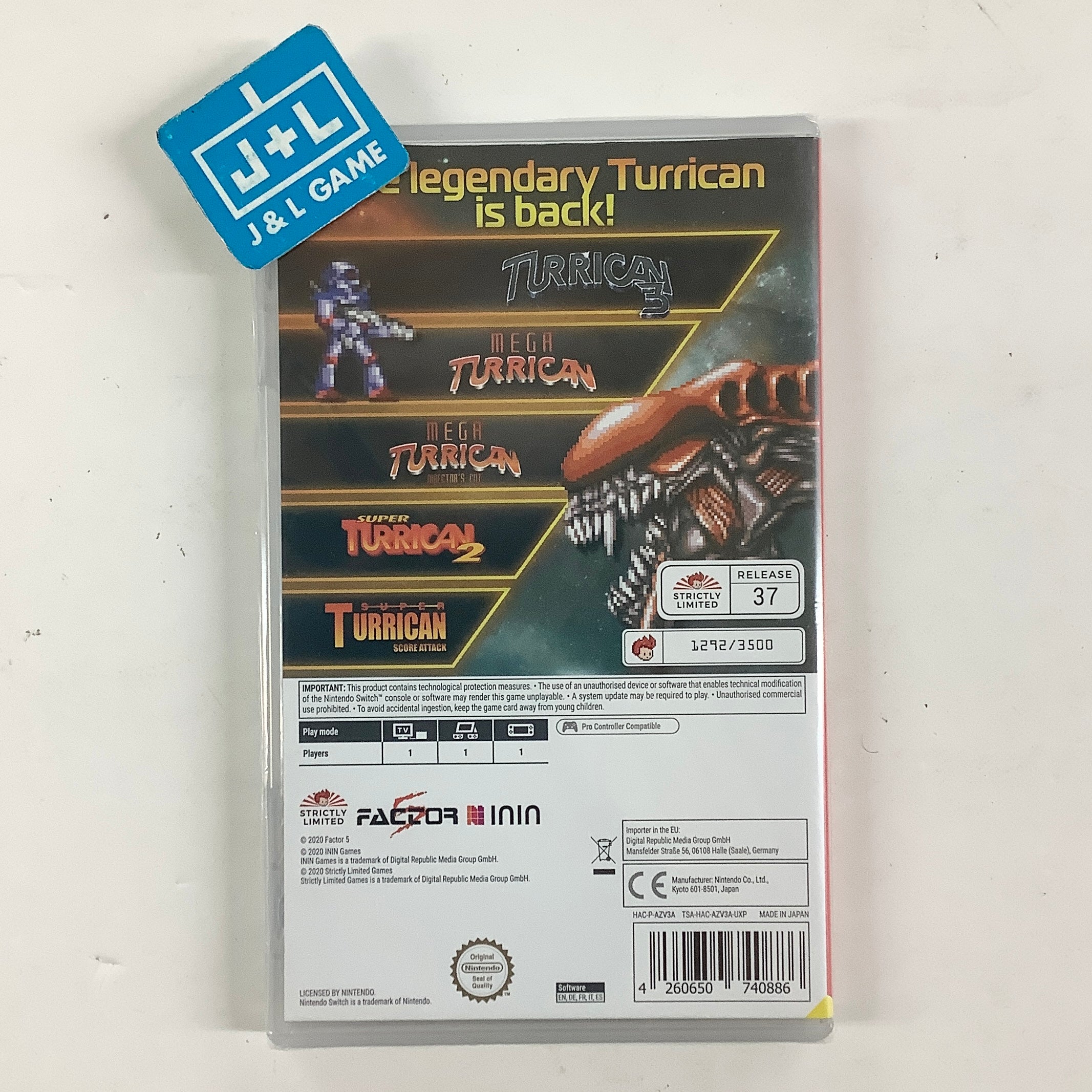 Turrican Anthology Vol. 2 - (NSW) Nintendo Switch (European Import) Video Games Strictly Limited
